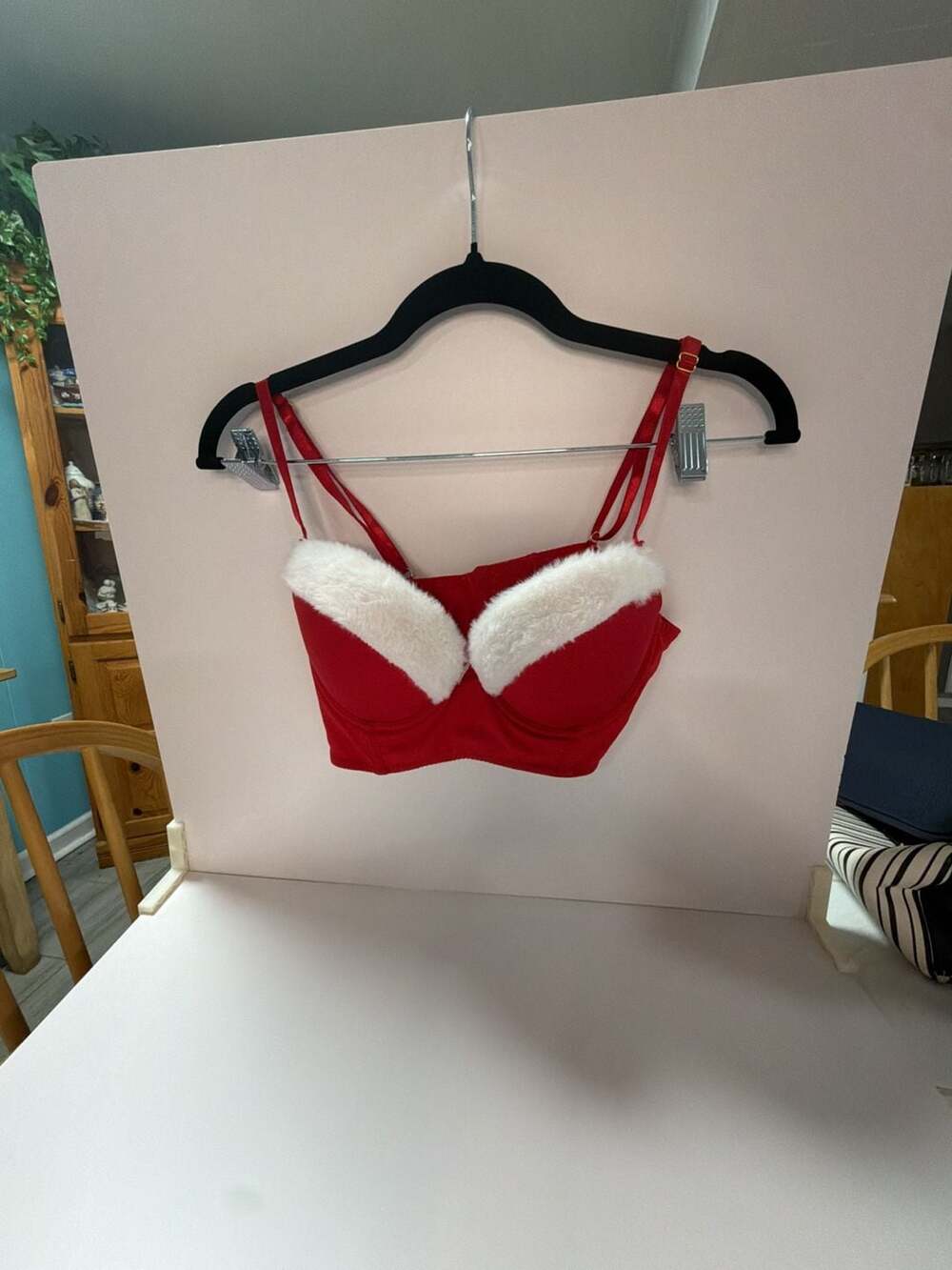 Claussa Women's Push Up Demi Bra – Dark red – Forever Blondes